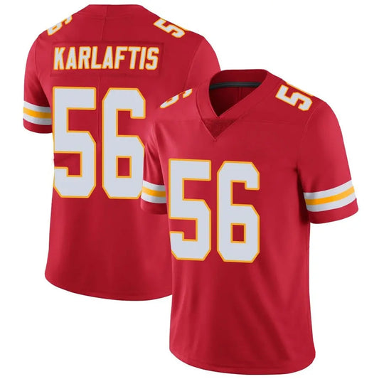KC.Chiefs #56 George Karlaftis Player Red Vapor Limited Game Football Jerseys