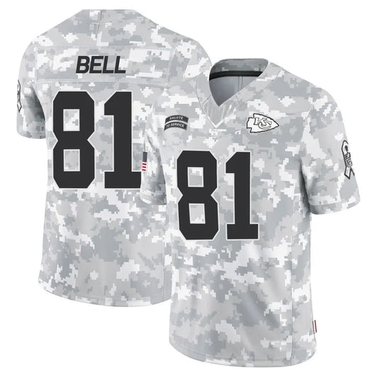 KC.Chiefs #81 Blake Bell Player Arctic Camo Salute to Service Limited Football Jerseys