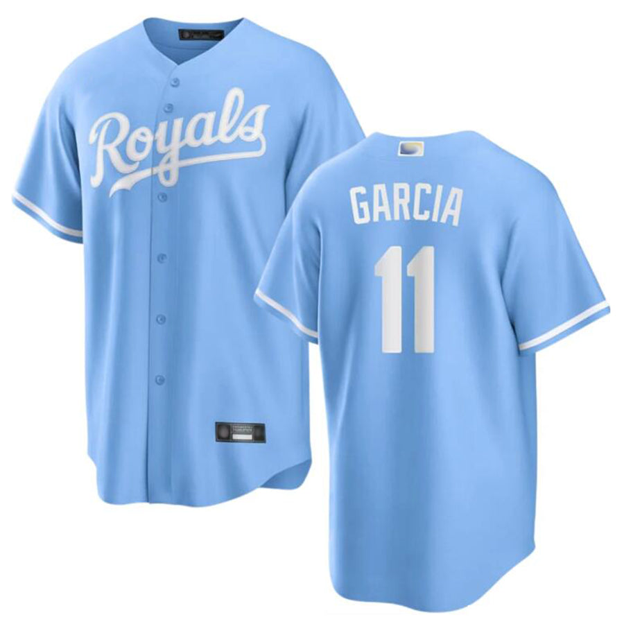 KC.Royals #11 Maikel Garcia Player Light Blue Home Replica Baseball Jerseys
