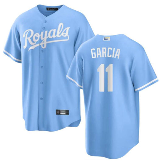 KC.Royals #11 Maikel Garcia Player Light Blue Home Replica Baseball Jerseys