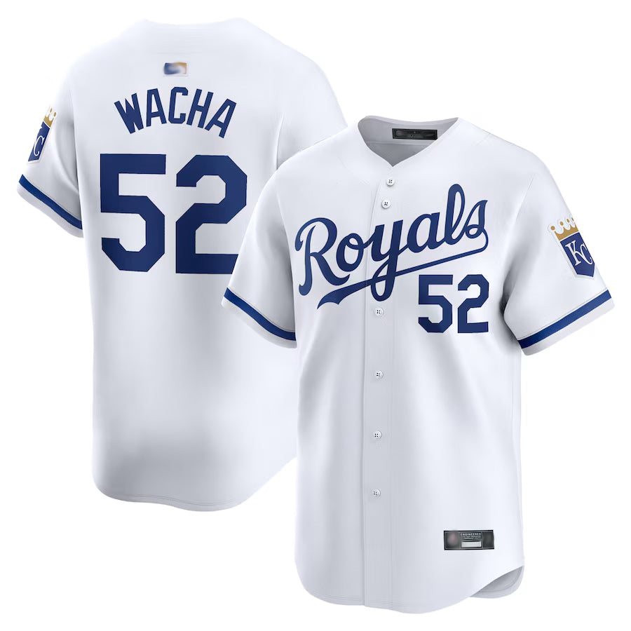 KC.Royals #52 Michael Wacha Player White Home Limited Baseball Jerseys