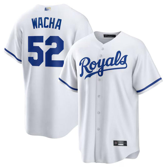 KC.Royals #52 Michael Wacha Player White Home Replica Baseball Jerseys