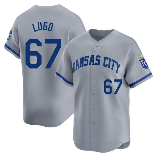 KC.Royals #67 Seth Lugo Player Gray Home Limited Baseball Jerseys