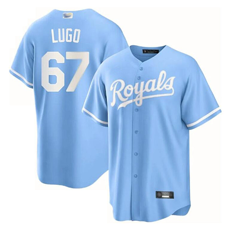 KC.Royals #67 Seth Lugo Player Light Blue Home Replica Baseball Jerseys
