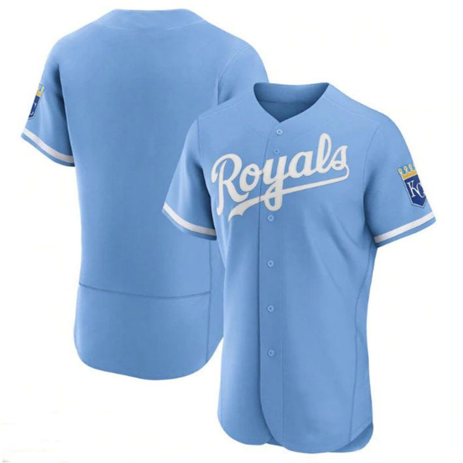 KC.Royals Blank Player Light Blue Elite Baseball Jerseys