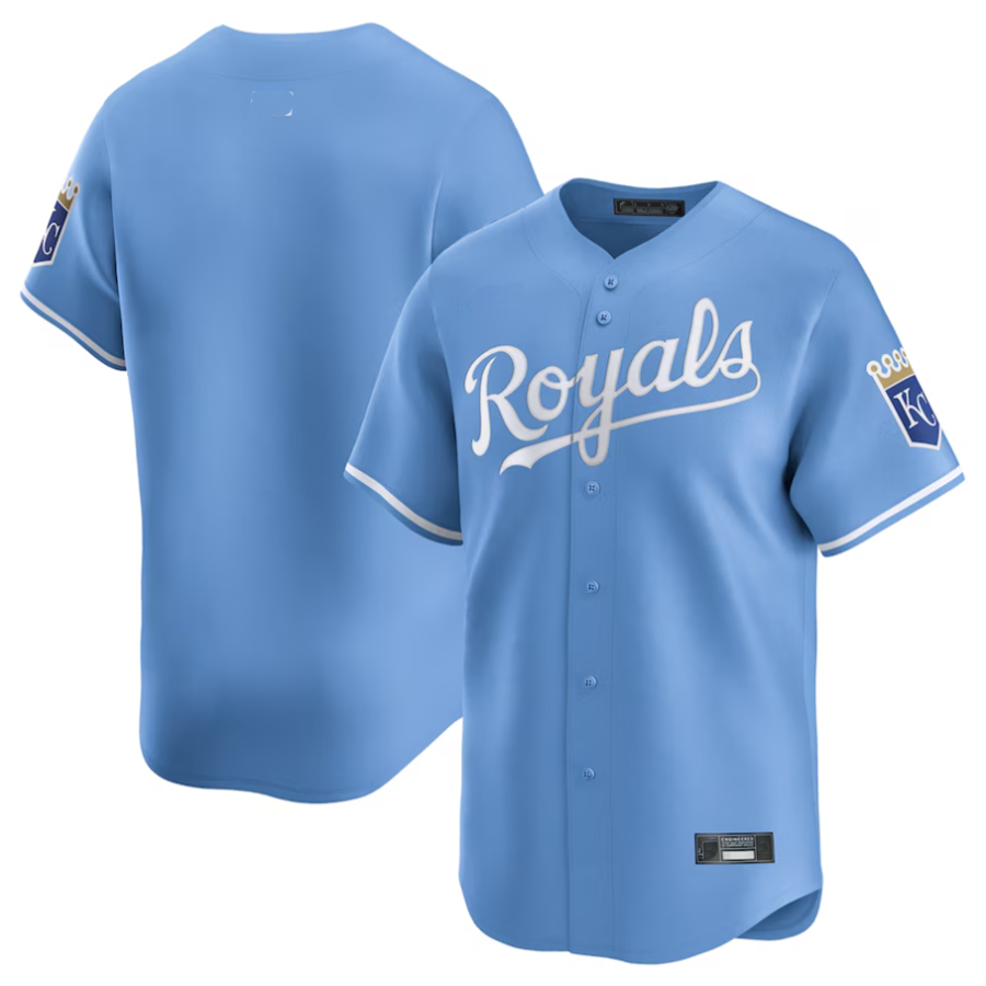 KC.Royals Blank Player Light Blue Game Limited Baseball Jerseys