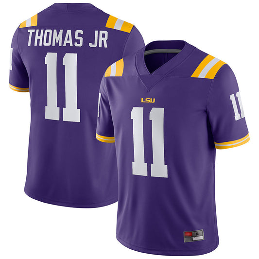 L.Tigers #11 Brian Thomas Jr Player Purple Home Game College Jerseys