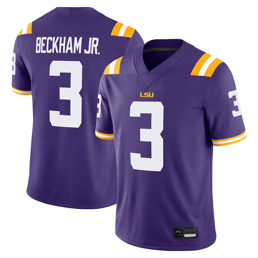L.Tigers #3 Odell Beckham Jr. Player Purple Alumni Game College Jerseys