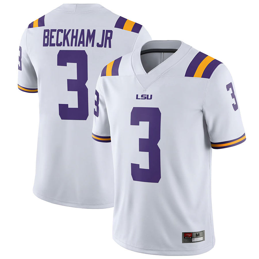 L.Tigers #3 Odell Beckham Jr. Player White Alumni Game College Jerseys