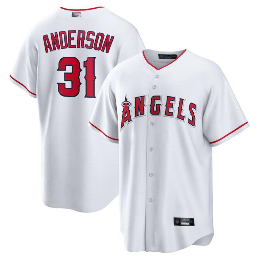 LA.Angels #31 Tyler Anderson Player White Home Replica Baseball Jerseys