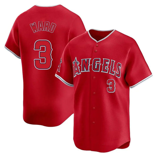 LA.Angels #3 Taylor Ward Player Red Home Limited Baseball Jerseys