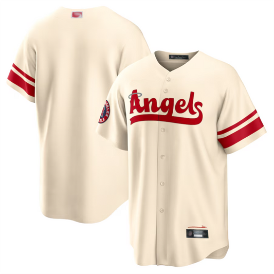 LA.Angels Blank Player Cream City Connect Replica Baseball Jerseys