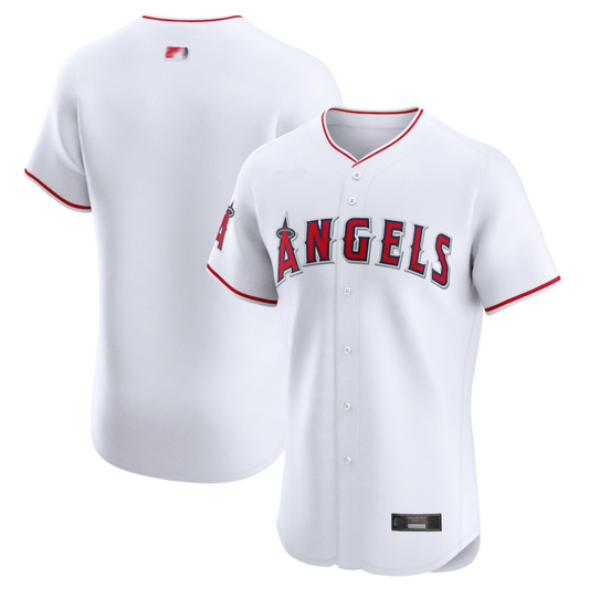 LA.Angels White Blank Player Jersey Home Elite Baseball Jerseys