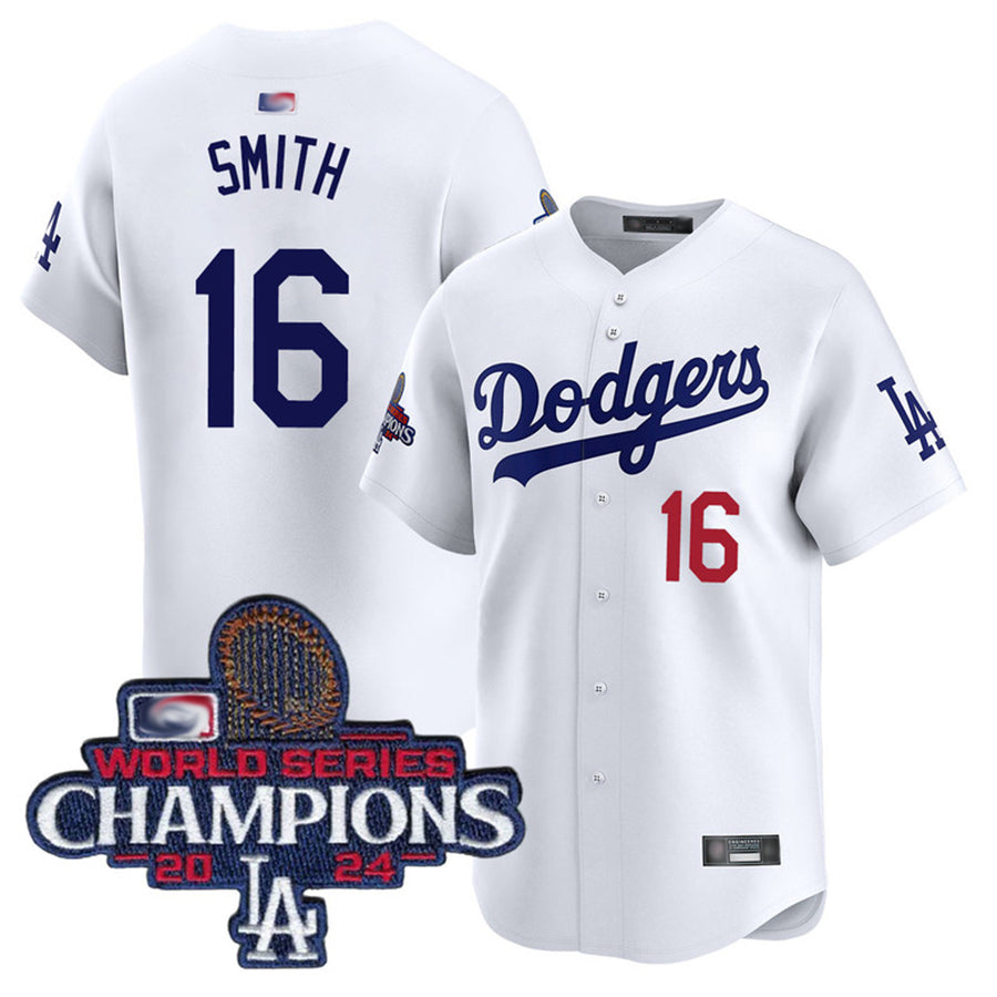 LA.Dodgers #16 Will Smith Player Home Limited World Series Champions Baseball Jerseys
