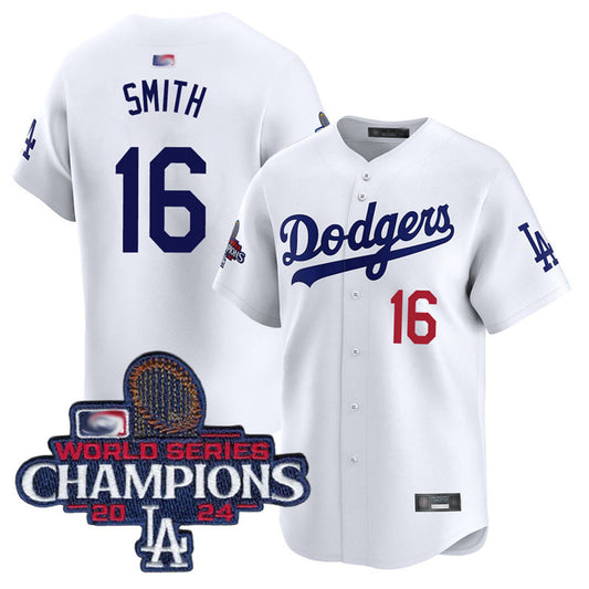 LA.Dodgers #16 Will Smith Player Home Limited World Series Champions Baseball Jerseys