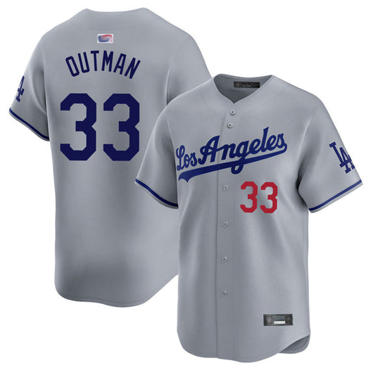 LA.Dodgers #33 James Outman Player Road Limited Baseball Jerseys