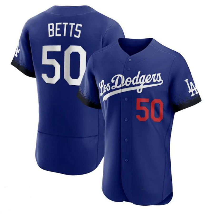 LA.Dodgers #50 Mookie Betts Player City Connect  Royal Elite Baseball Jerseys