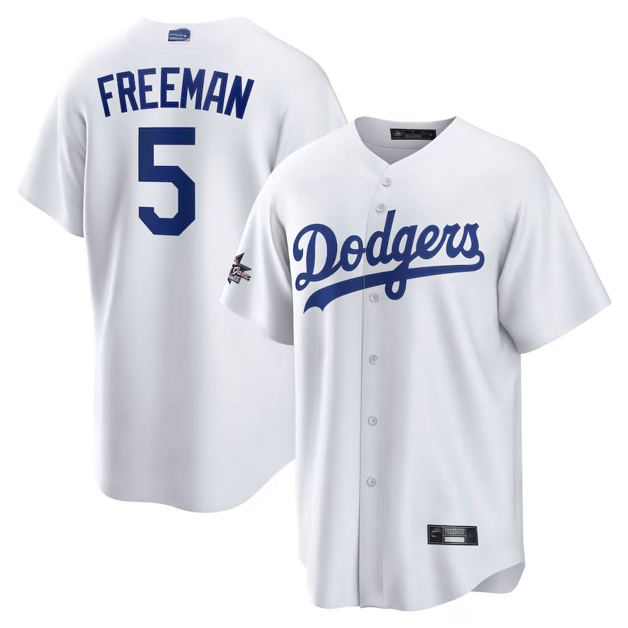 LA.Dodgers #5 Freddie Freeman Player White All-Star Game Home Replica Baseball Jerseys