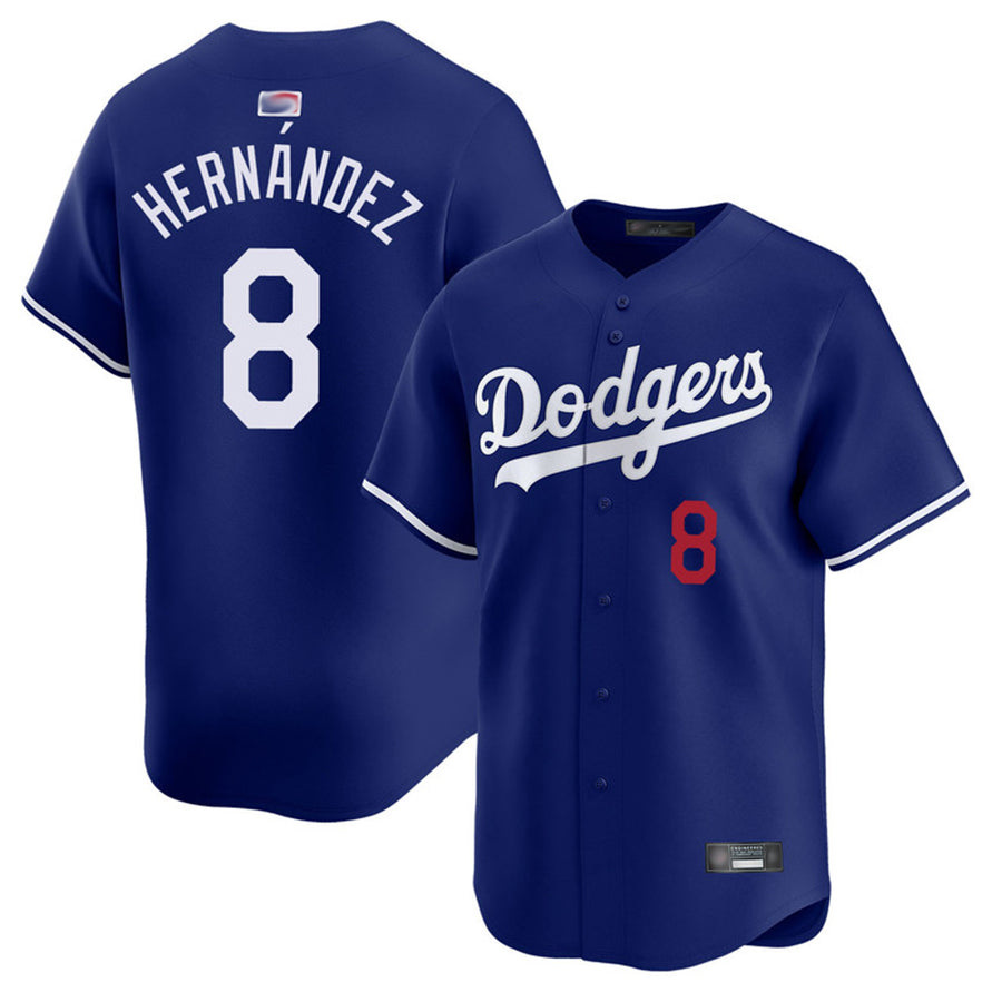 LA.Dodgers #8 Enrique Hernandez Player Royal Home Limited Baseball Jerseys