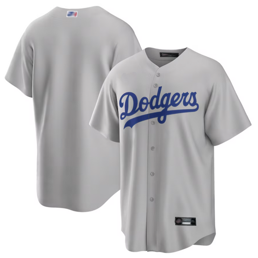 LA.Dodgers Blank Player Gray Replica Team Baseball Jerseys