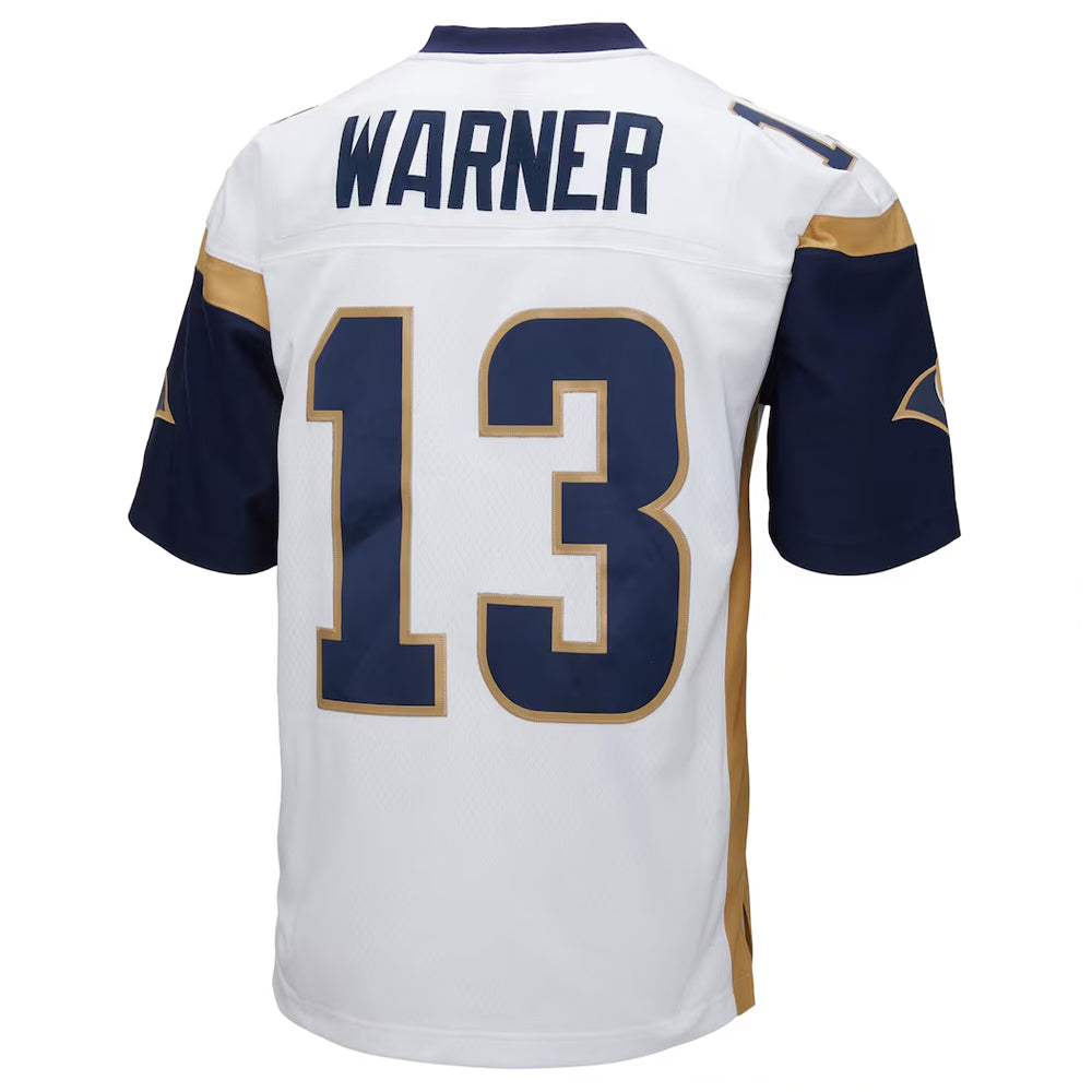 LA.Rams #13 Kurt Warner Player White Retired Limited Football Jerseys