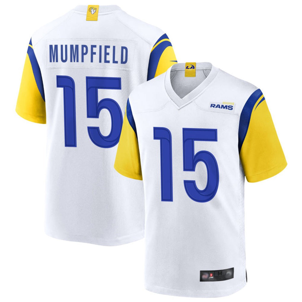 LA.Rams #15 Konata Mumpfield Player White Home Game Football Jerseys