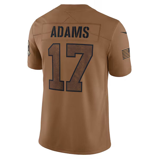 LA.Rams #17 Davante Adams Player Brown Salute To Service Limited Football Jerseys