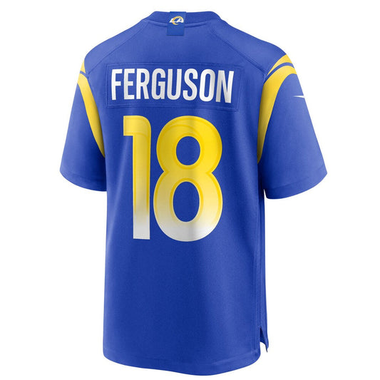 LA.Rams #18 Terrance Ferguson Player Royal Home Game Football Jerseys