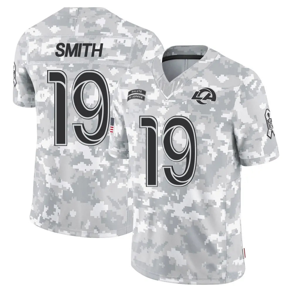 LA.Rams #19 Xavier Smith Player Arctic Camo Salute to Service Limited Football Jerseys