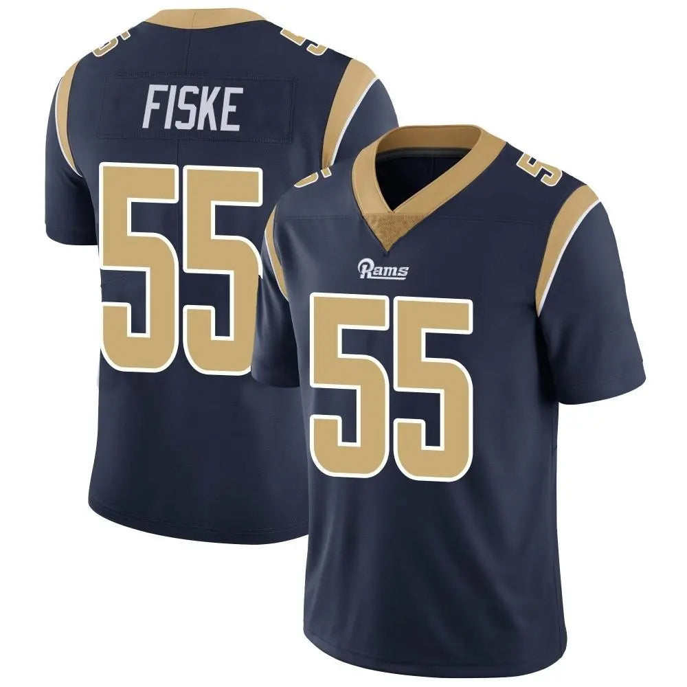LA.Rams #55 Braden Fiske Player Navy Vapor Limited Football Jerseys