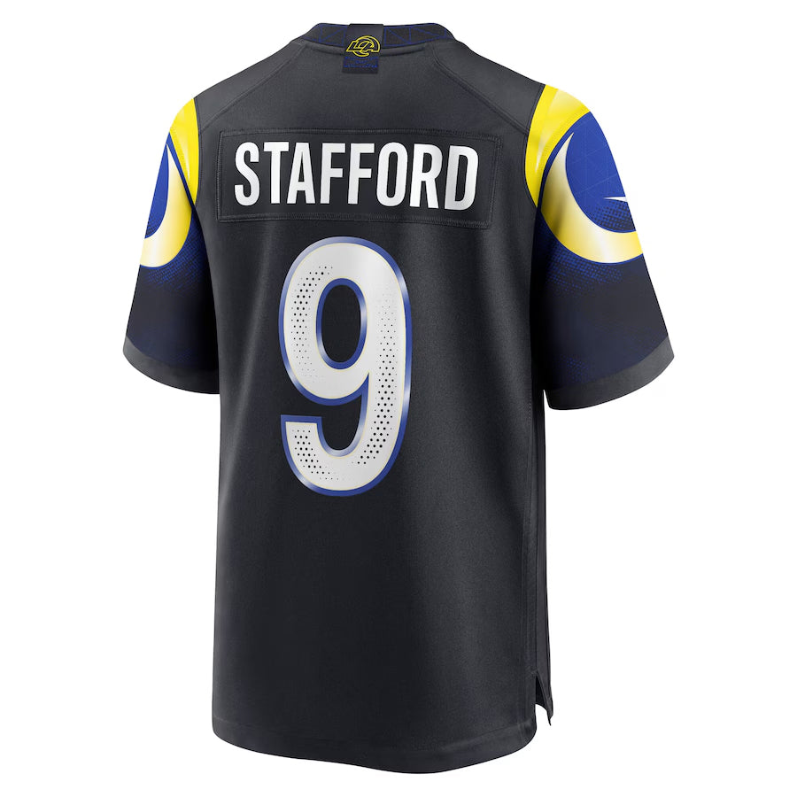 LA.Rams #9 Matthew Stafford Player Midnight Blue Rivalries Collection Game Football Jerseys