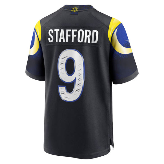 LA.Rams #9 Matthew Stafford Player Midnight Blue Rivalries Collection Game Football Jerseys