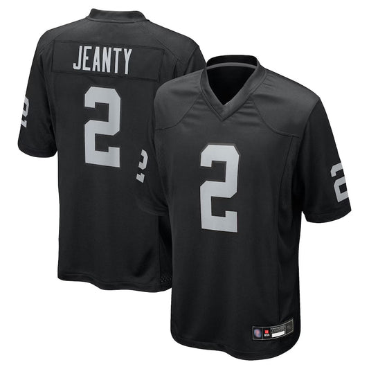 LV.Raiders #2 Ashton Jeanty Player Black Game Football Jerseys
