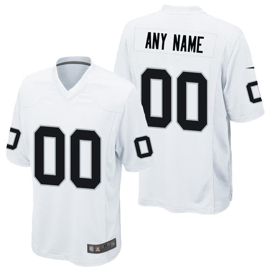 LV.Raiders Road Game Football Jerseys - White - Custom