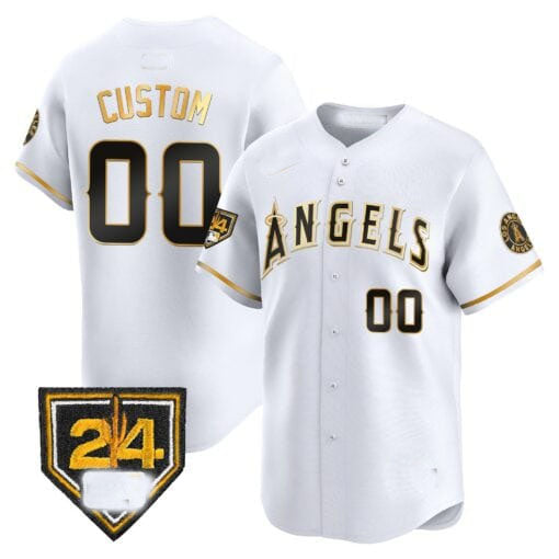 Custom LA.Angels Spring Training Patch Vapor Premier Limited Baseball Jerseys