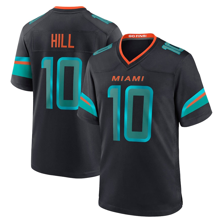 M.Dolphins #10 Tyreek Hill Player Blue Rivalries Collection Game Football Jerseys