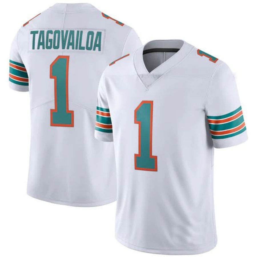 #1 Tua Tagovailoa Player M.Dolphins White 2nd Alternate Vapor Limited Football Jerseys