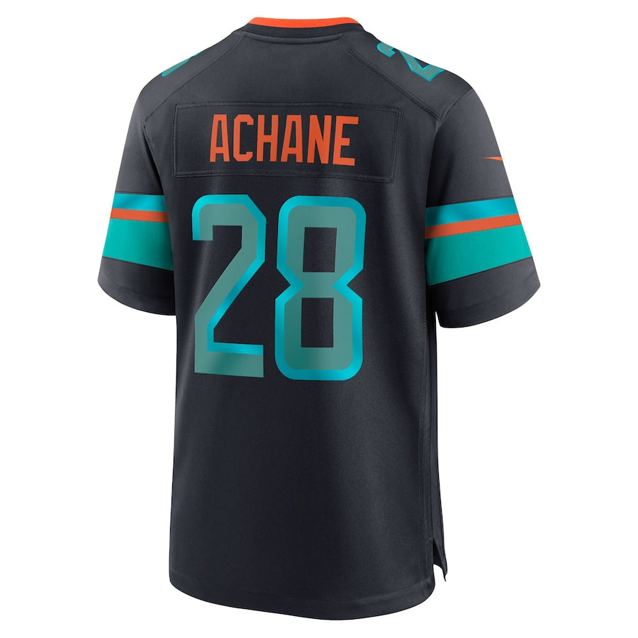 M.Dolphins #28 De?．Von Achane Player Blue Rivalries Collection Game Football Jerseys