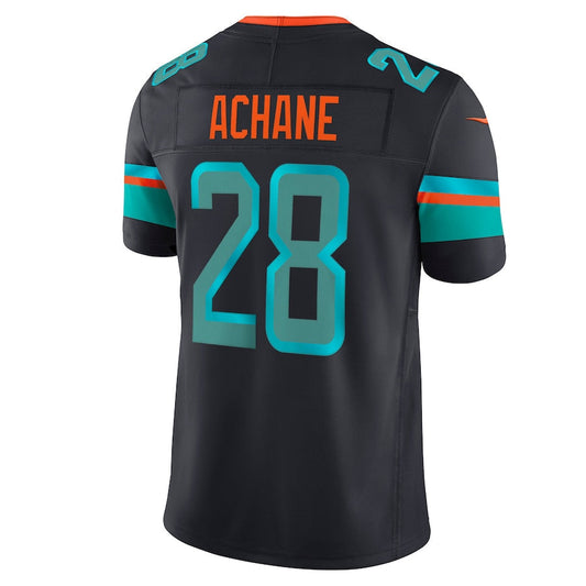 M.Dolphins #28 De?．Von Achane Player Blue Rivalries Collection Vapor Limited Football Jerseys