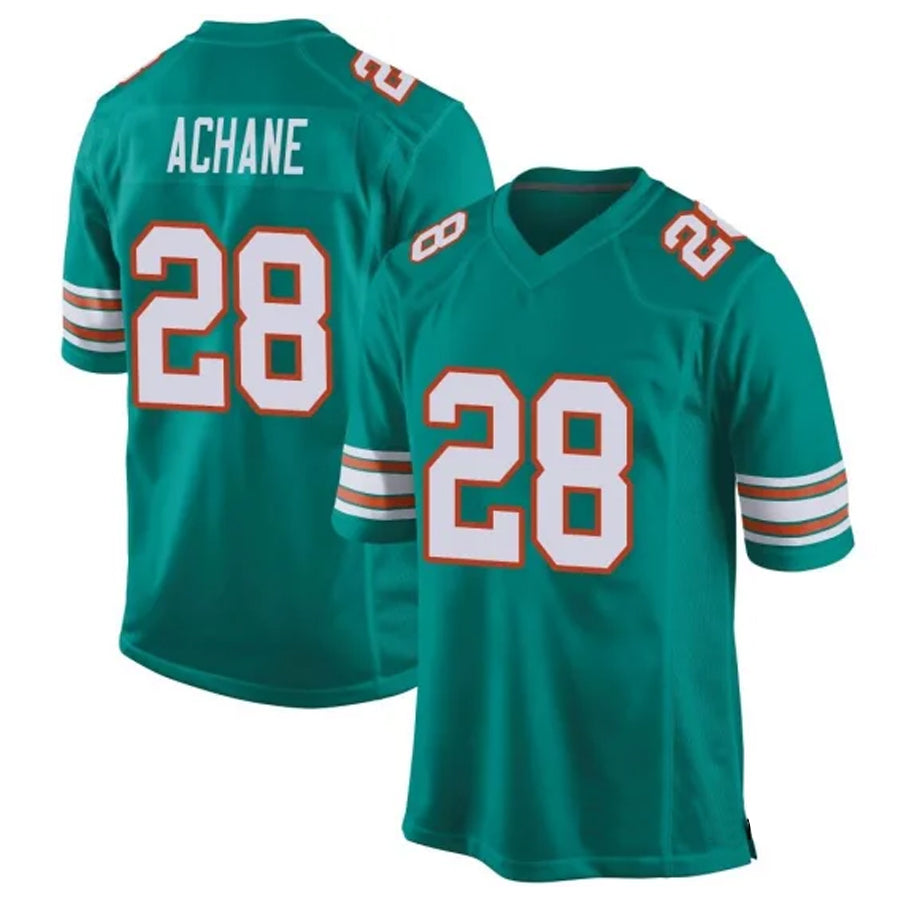 M.Dolphins #28 De?．Von Achane Player Green Alternate Game Football Jerseys