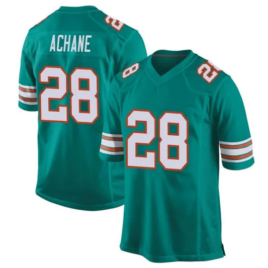 M.Dolphins #28 De?．Von Achane Player Green Alternate Game Football Jerseys
