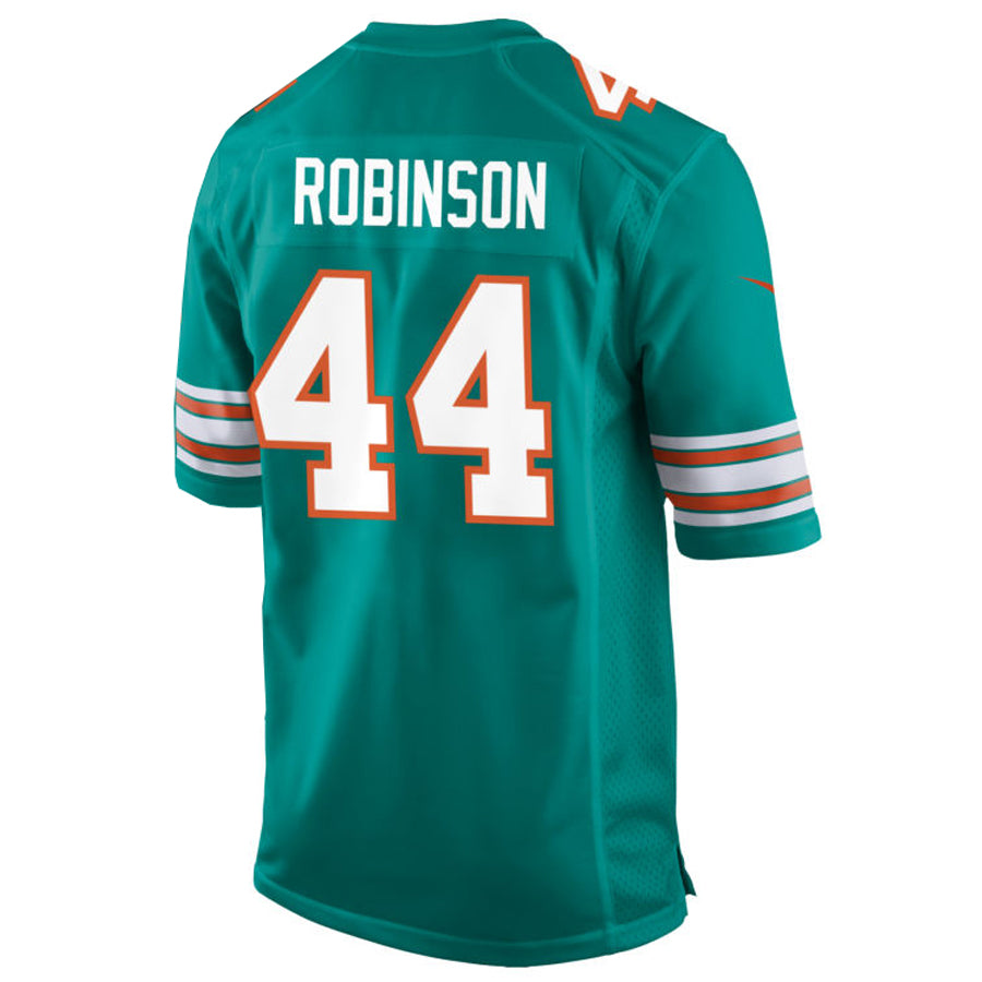 M.Dolphins #44 Chop Robinson Player Aqua Home Game Football Jerseys