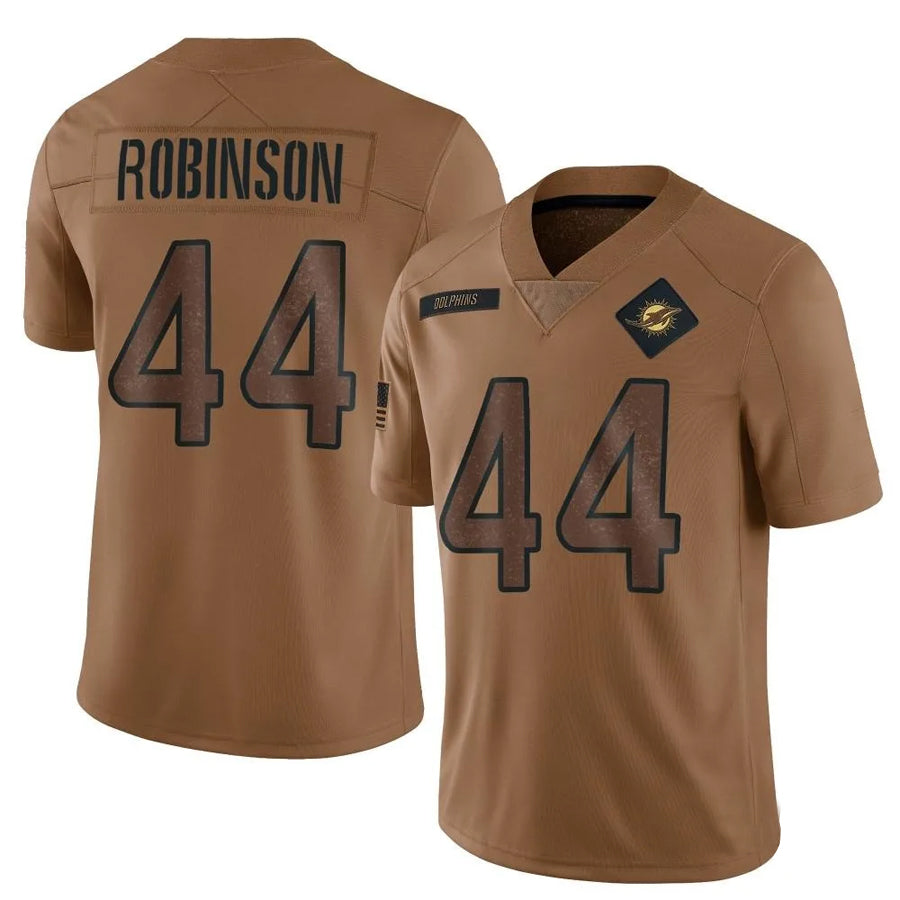 M.Dolphins #44 Chop Robinson Player Brown Salute To Service Limited Football Jerseys