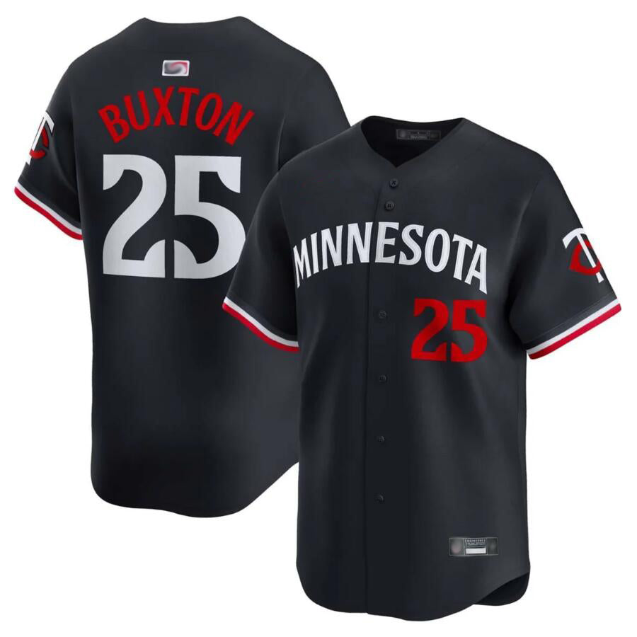 M.Twins #25 Byron Buxton Player Black Home Limited Baseball Jerseys
