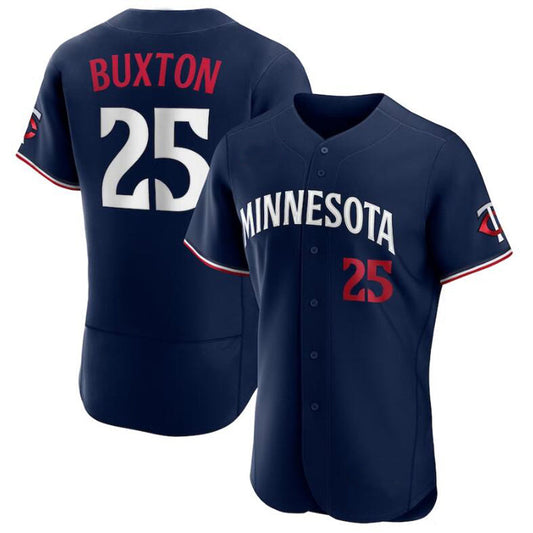 M.Twins #25 Byron Buxton Player Navy Elite Baseball Jerseys