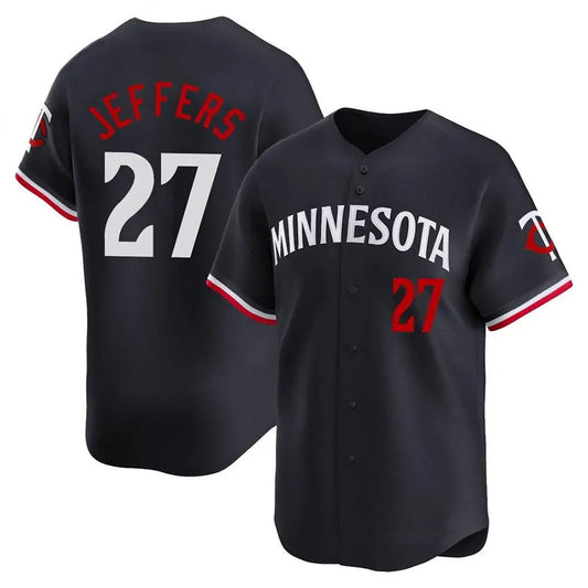 M.Twins #27 Ryan Jeffers Player Black Home Replica Baseball Jerseys
