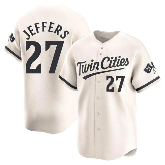M.Twins #27 Ryan Jeffers Player Cream Limited Baseball Jerseys