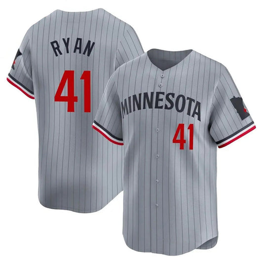 M.Twins #41 Joe Ryan Player Gray Home Limited Baseball Jerseys