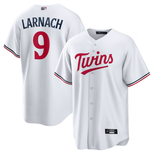 M.Twins #9 Trevor Larnach Player White Home Replica Baseball Jerseys