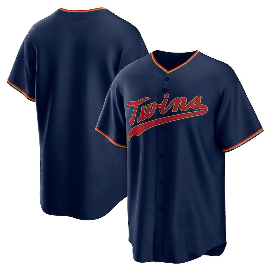 M.Twins Blank Player Navy Replica Team Baseball Jerseys